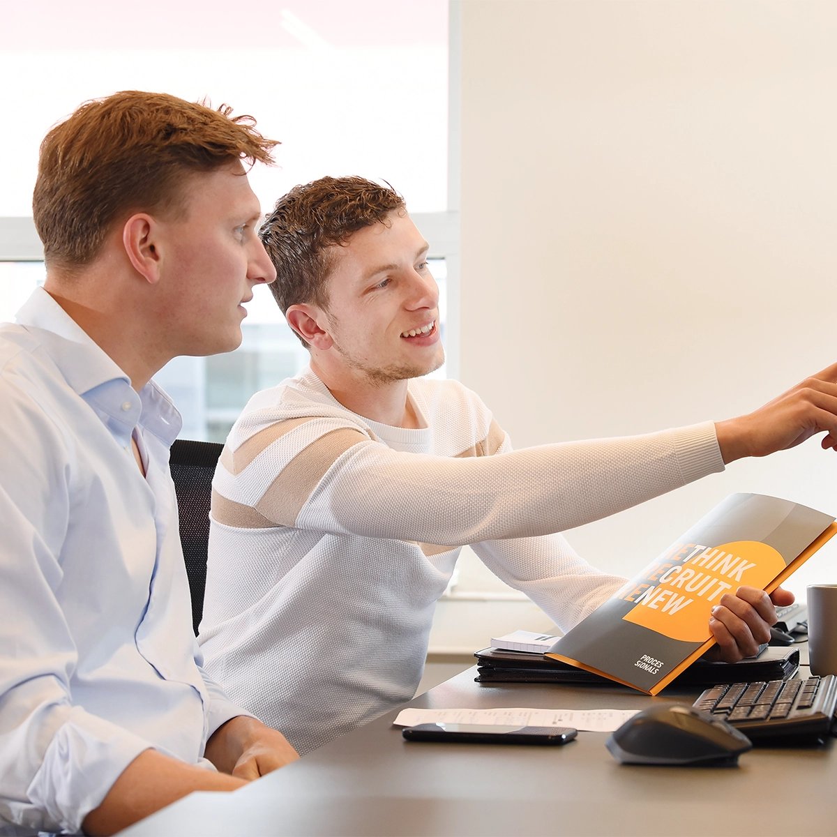 Ruben en Corstiaan samen aan het werk